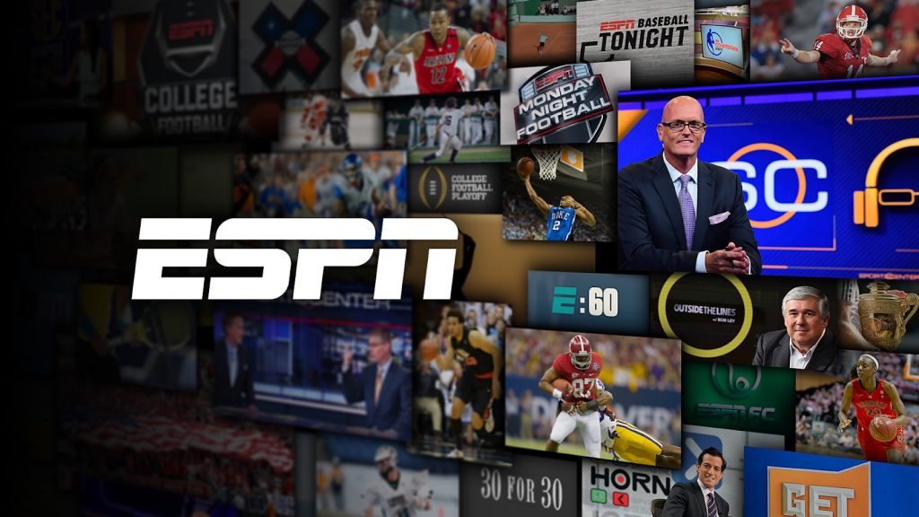 EPSN logo on an image with tv screens in the background