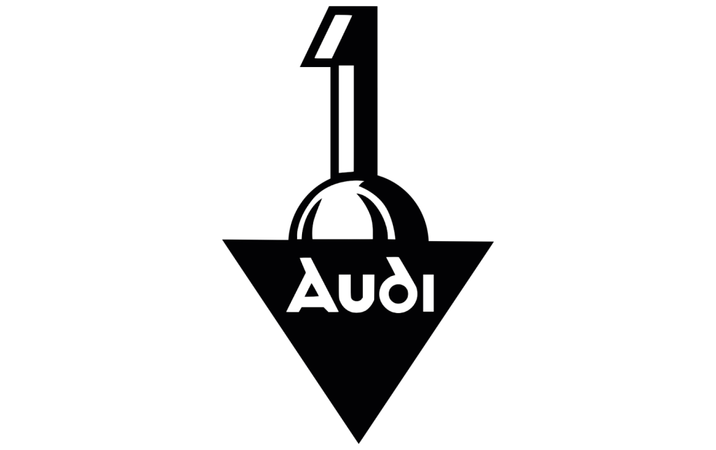 Black and white Audi logo