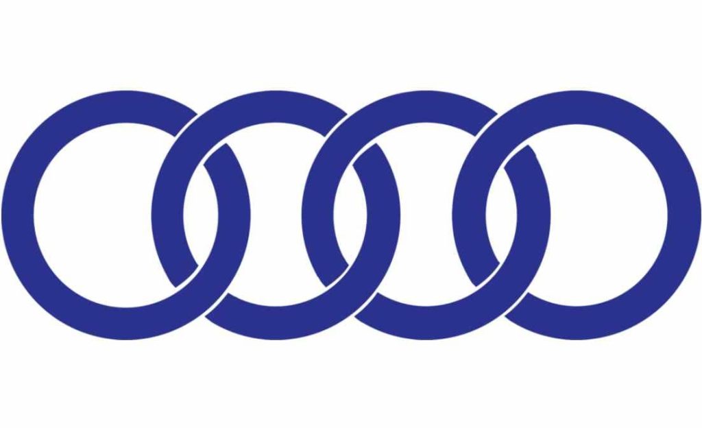 Image of Audi logo with blue rings only