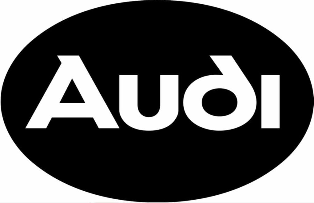 Black and white Audi logo